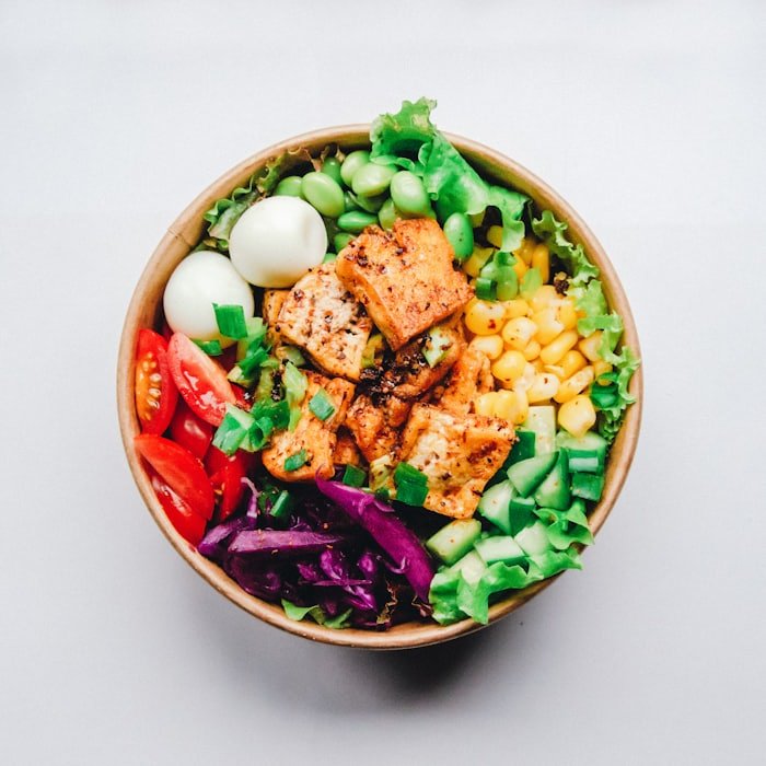 A bowl of greens and vegetables from the 28-day plan