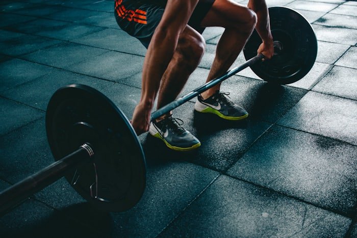 Weights in a gym